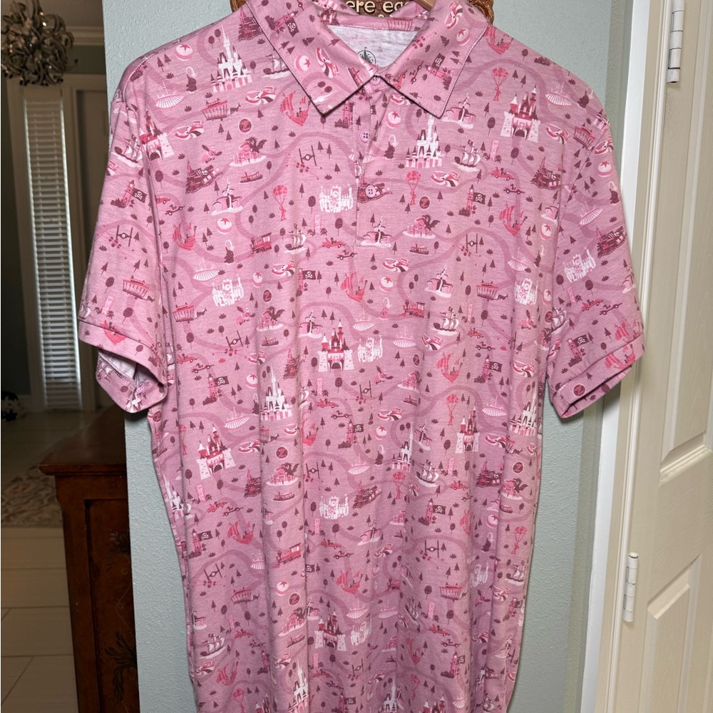 Disney Pink Graphic Women’s Polo Shirt